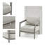 Chaise longue d'extérieur en aluminium 2 pièces Trombley avec coussins gris