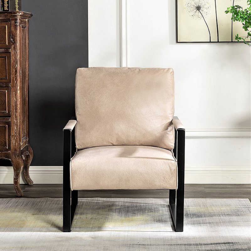 Fauteuil d'appoint classique Mid Century, Chameau clair
