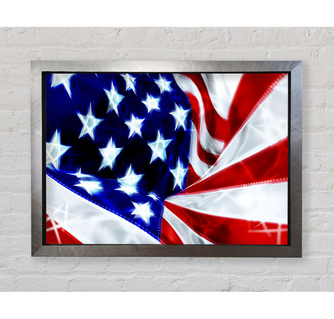 American Stars and Stripes - Einzelner Bilderrahmen Kunstdrucke