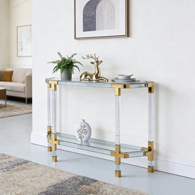 Italian-style transparent acrylic console table