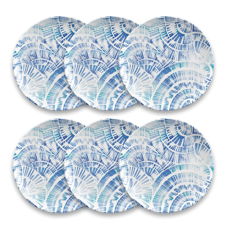 Bostin Scallops Salad Plate,8.5",Melamine,Set Of 6