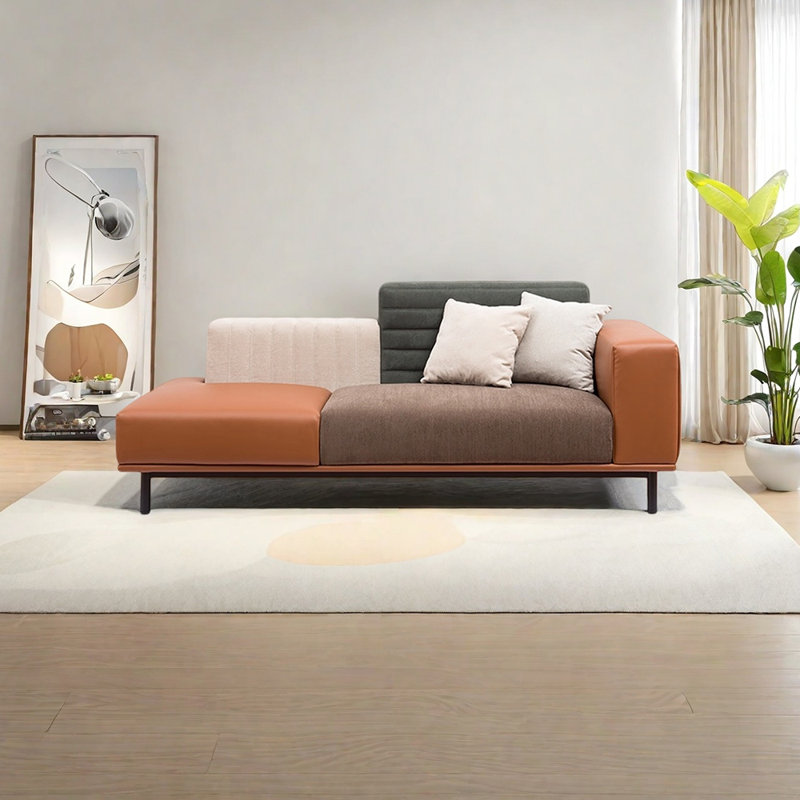 Chaise longue simple et élégante en éponge, Orienté à droite
