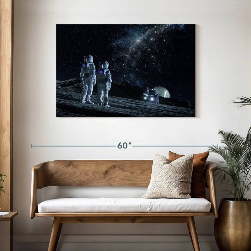 Oberle Lunar Base Astronauts, 30" H x 45" W
