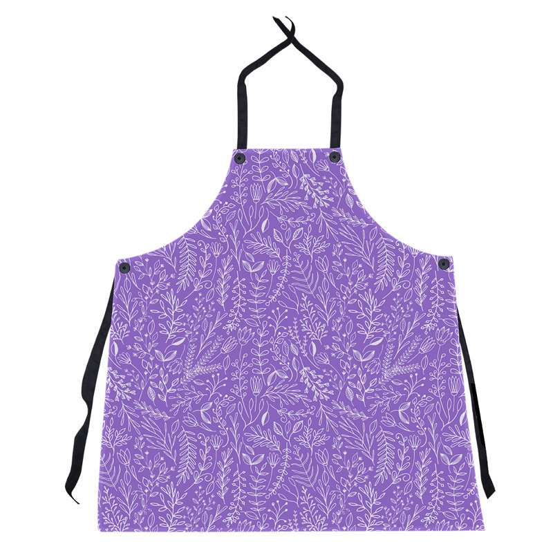 Tablier à motif floral ditsy, Mauve / Blanc
