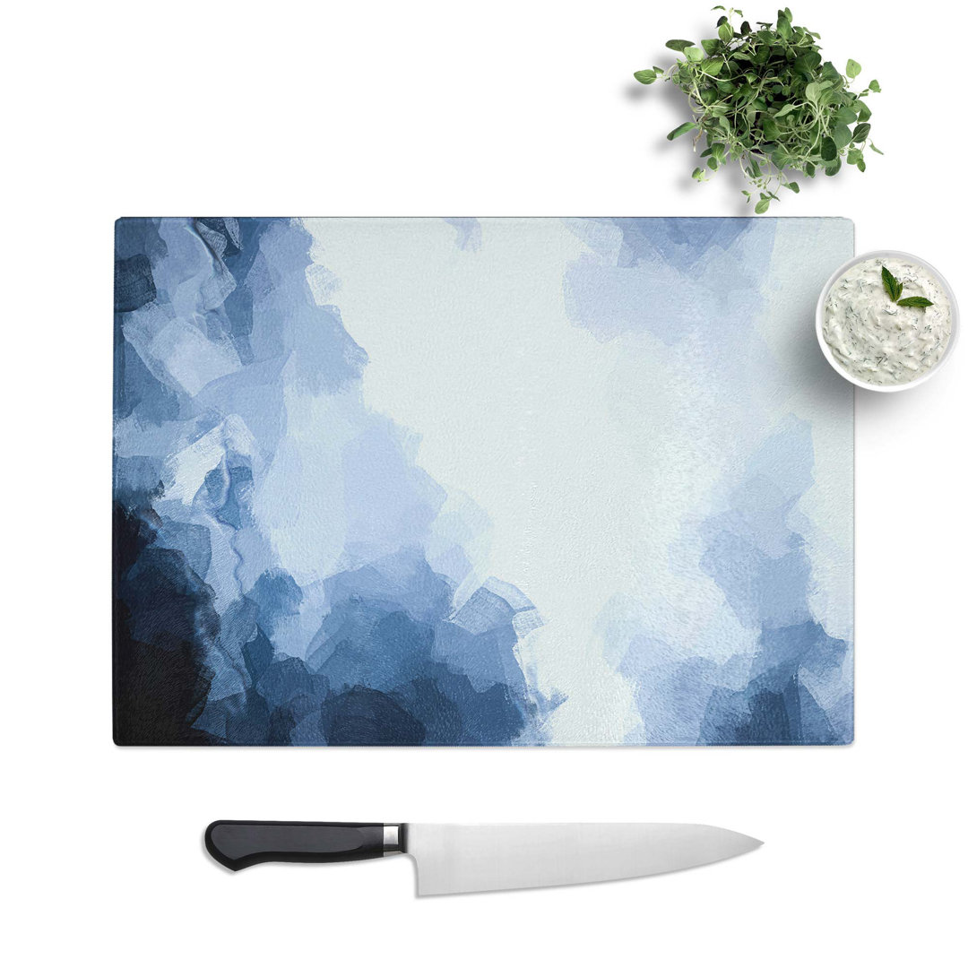 Tempered Glass Cloud Mountains Chopping Board