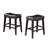 Contemporary Upholstered Saddle Counter Stool With Nailhead Trim And Elegant Design, Ideal For Kitchen And Bar Areas.
