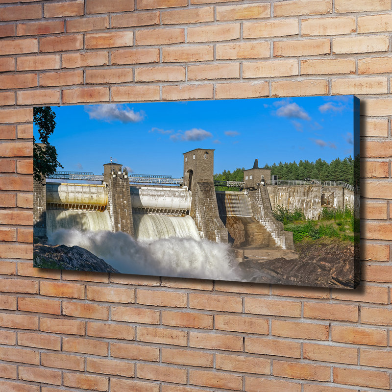 Water Dam - No Frame Print, 60cm H x 120cm W, Canvas