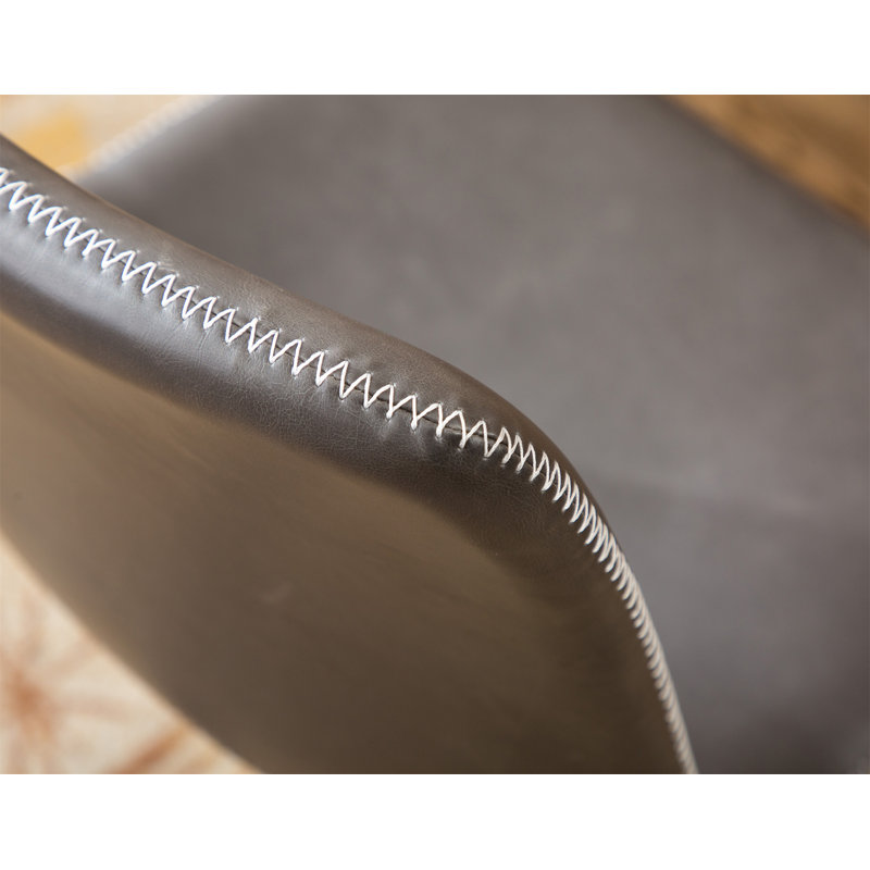 Chaise de bureau Josaphina Cesena, Gris, Argent argent