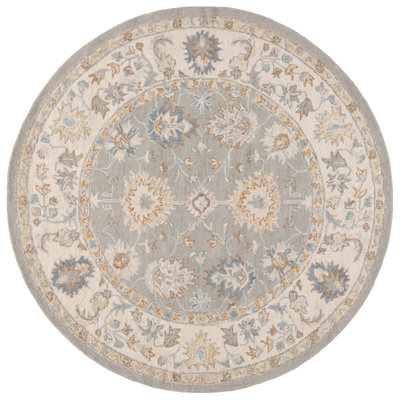 Martha Stewart Hand Tufted Wool Cotton Oriental Rug in Ivory/Gray