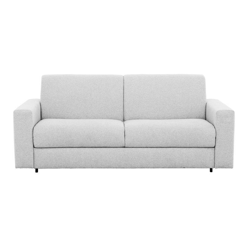 Stearns & Foster Giotto 78 in. Light Grey Full Sleeper Sofa with 5 in. Memory Foam Mattress, Silver