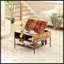 Table basse à plateau rabattable avec rangement