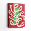 Algue blanche sur fond rouge et vert - Toile tendue avec châssis par Henri Matisse-1105730744