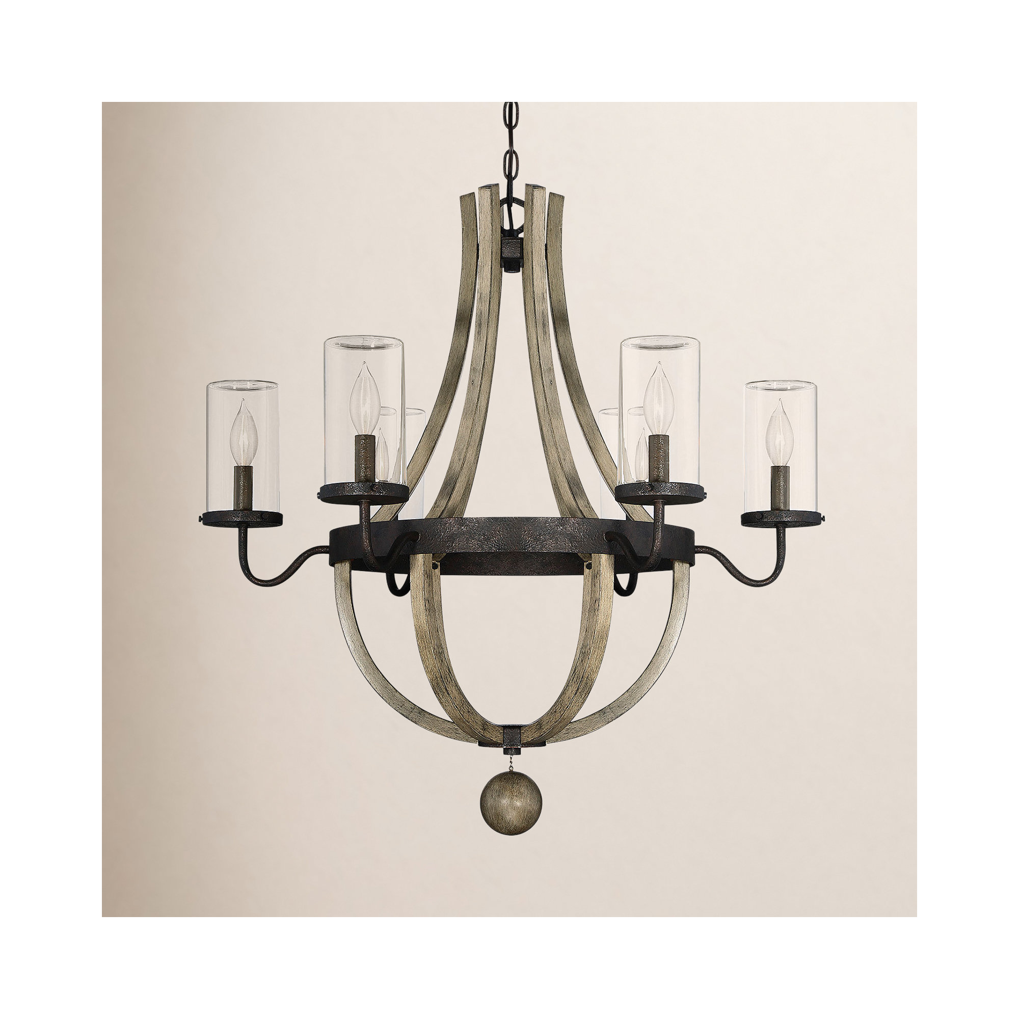 Transparent Outdoor Metal Chandelier