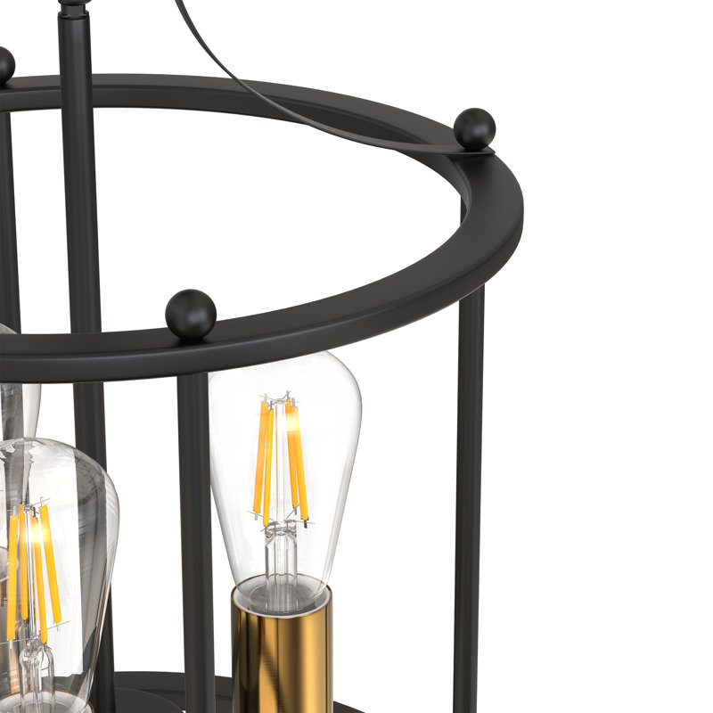15'' Dimmable 3 - Light Lantern Geometric Chandelier
