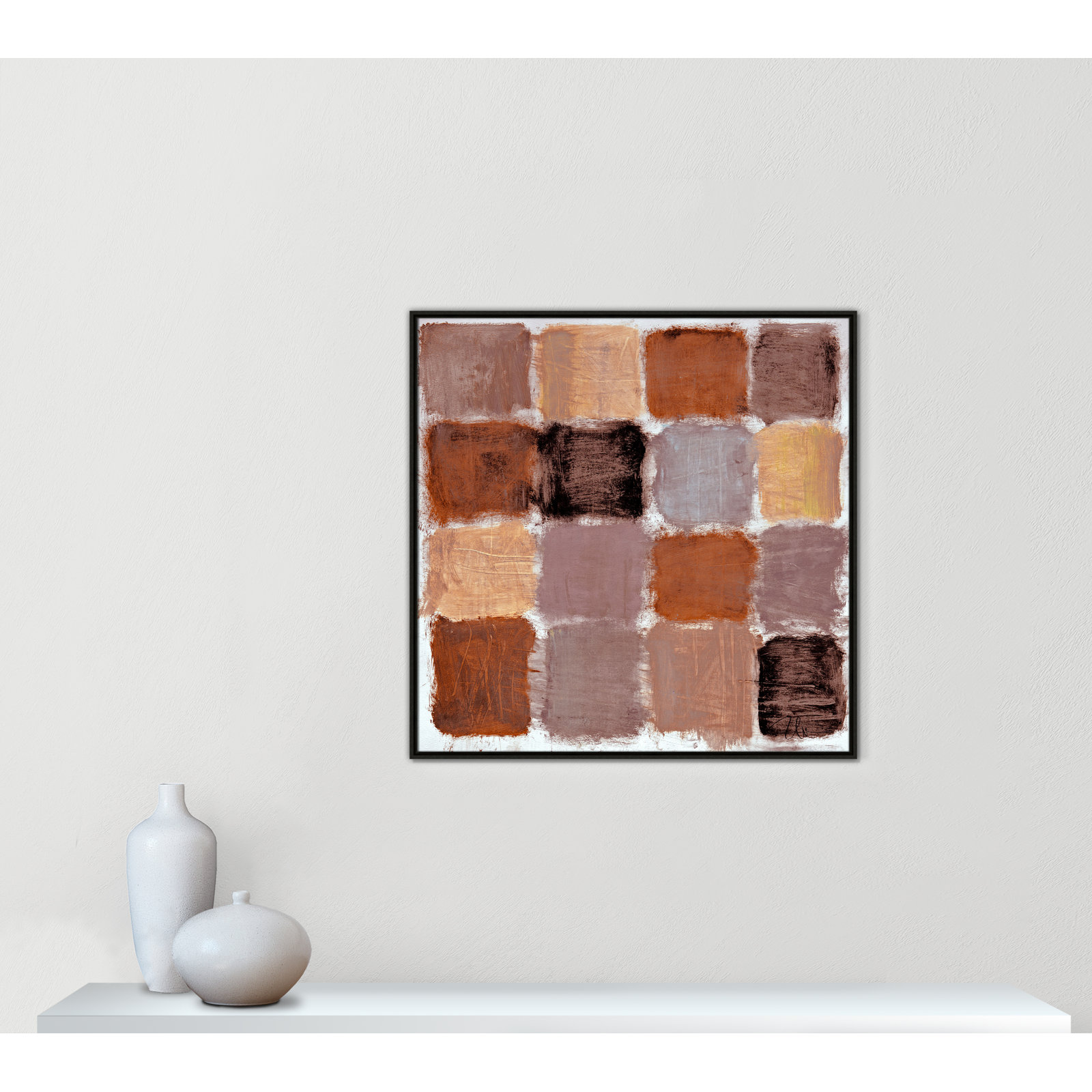 Coppola "Powder Room Spice Reflections" Print, 37.5" H x 37.5" W, Espresso