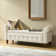 Emanuelis 63"W Upholstered Storage Bench with Solid Wood Legs and Button-tufted