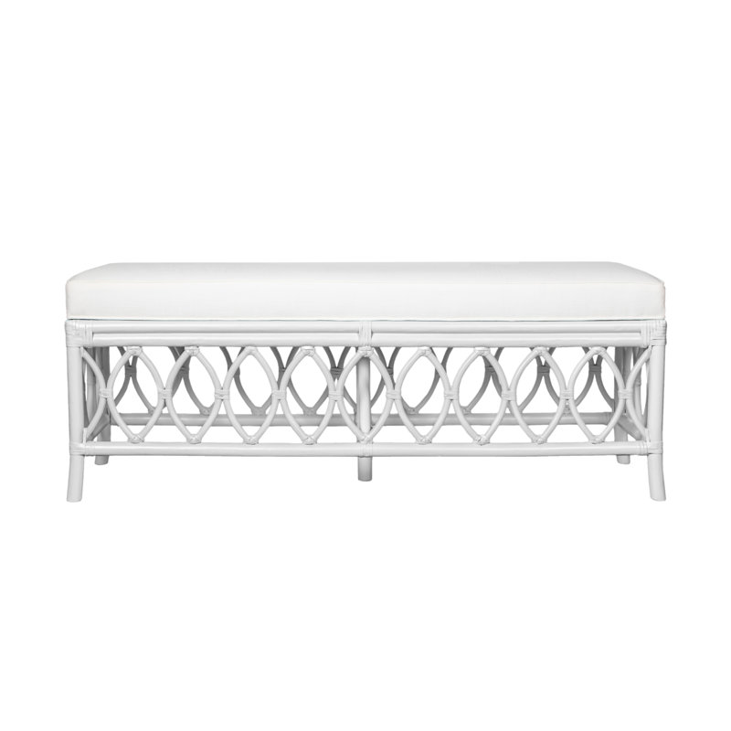 Lillian Upholstered Bench, White