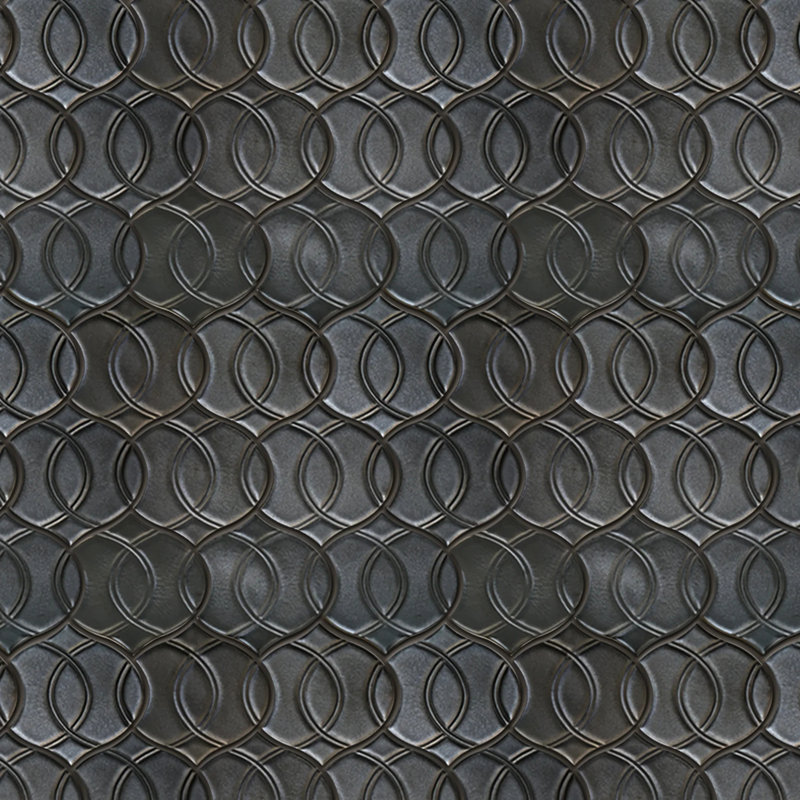 Carreau de mosaïque murale en porcelaine émaillée bronze fait à la main 14 po x 15 po (1,5 pi2 / pièce), Noir