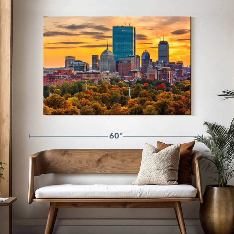 Ravi Boston Autumn Sunset, H 34 po x l 51 po
