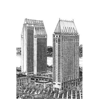 B&W US Cityscape-San Diego