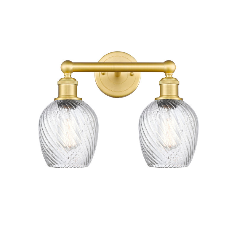 Éclairage pour meuble-lavabo à 2 lumières à intensité variable, Or satiné