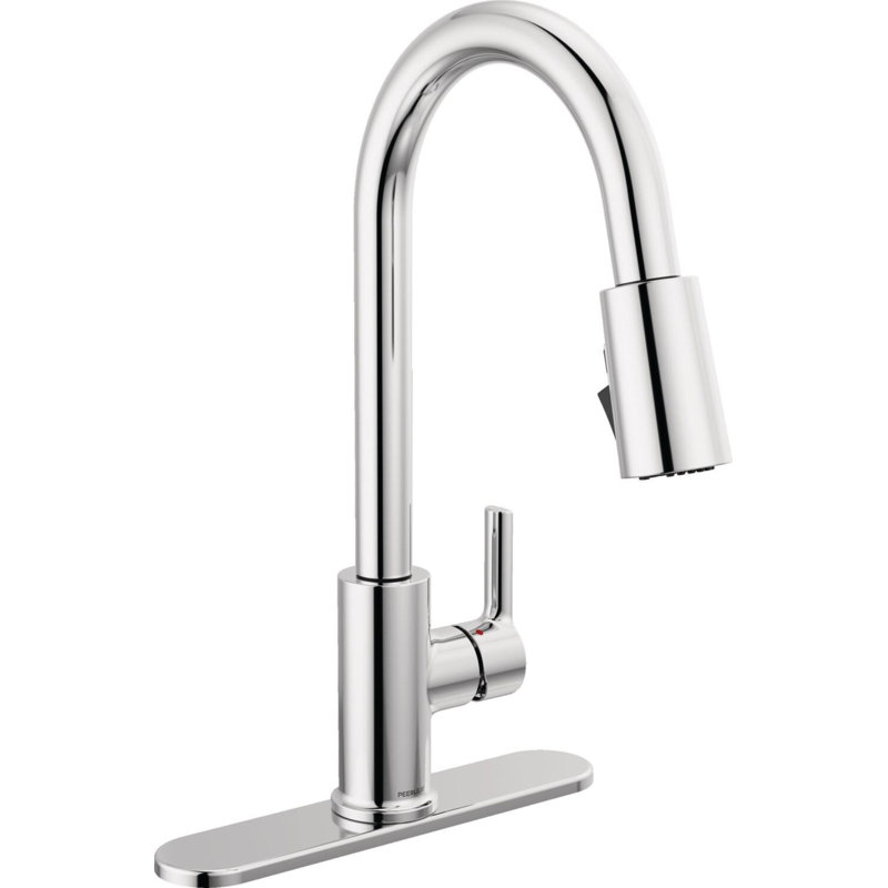 Peerless Flute Ceramic Valve Kitchen Faucet, Chrome, 1