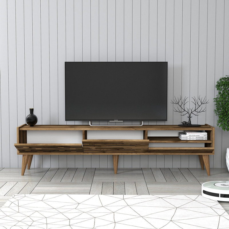 Keikei Unfinished TV Stand, Brown