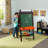 Wooden Storage Easel with Dry Erase and Chalkboard Surfaces, Children's Art Furniture - Espresso