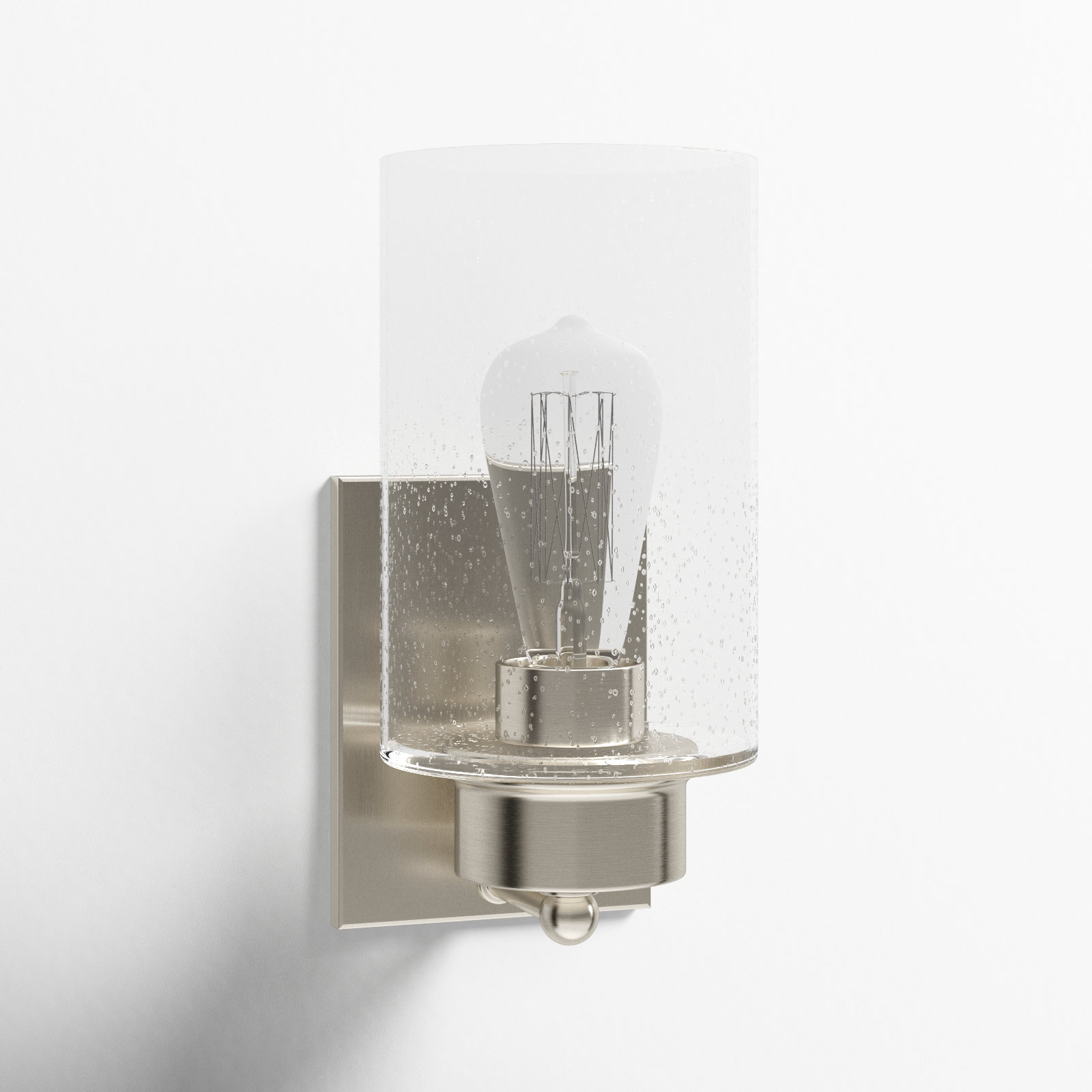 Colada Single Light Dimmable Armed Sconce, Brushed Nickel