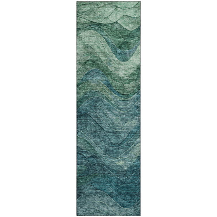 Premium Machine Washable Larock AMF1700 Swirls Rug