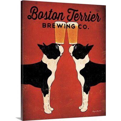 Boston Terrier Brewing Co' by Ryan Fowler Vintage Advertisement -  Great Big Canvas, 2003417_1_24x30