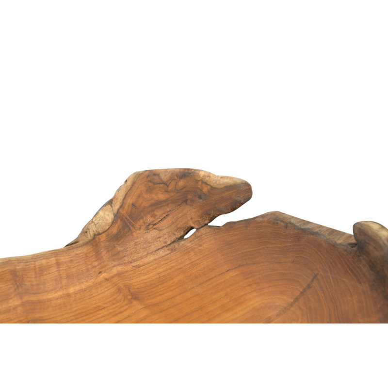 Bol décoratif en bois de teck sculpté à la main