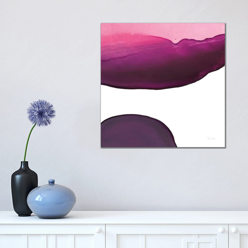 Swish Of Magenta III by Piper Rhue - Wrapped Canvas Painting, 45.72 cm H x 45.72 cm W
