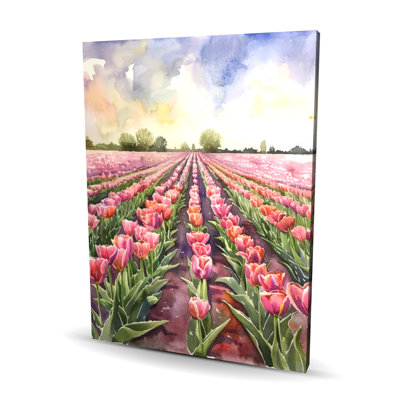 Rose Row - Pink Canvas for Elegant Home Decor Accents