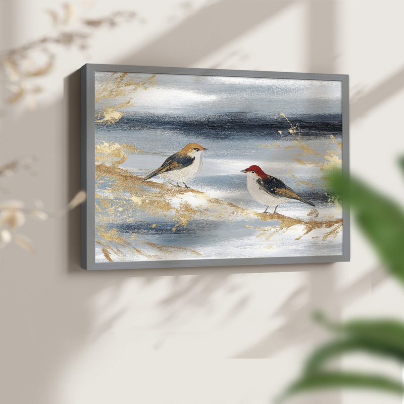Chirstmas Art-CCLXVI -Framed Print - Restickable, Gris, H 22 po x l 28 po