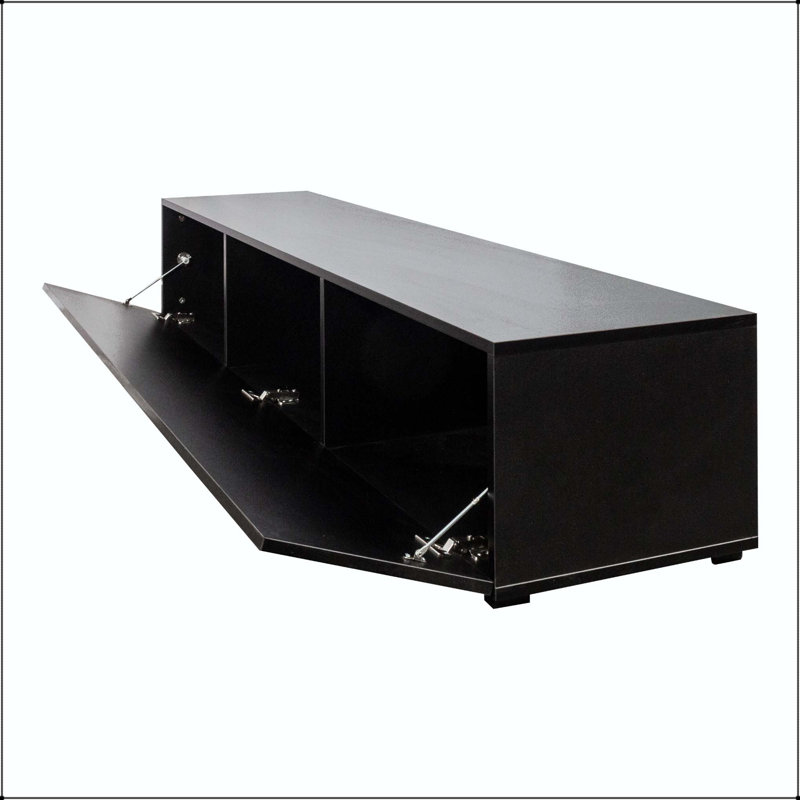 Floating TV Stand with Drop-Down Cabinets