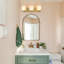 22" Mid-Century Modern 3-Light Milk Glass Bell-Shaded Vanity Light-2022847337