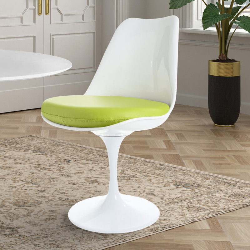 Pollard 119.38cm H Polyurethane Upholstered Side Chair, Green