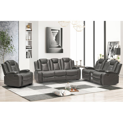 3 - Piece Faux Leather Living Room Set by Brayden Studio