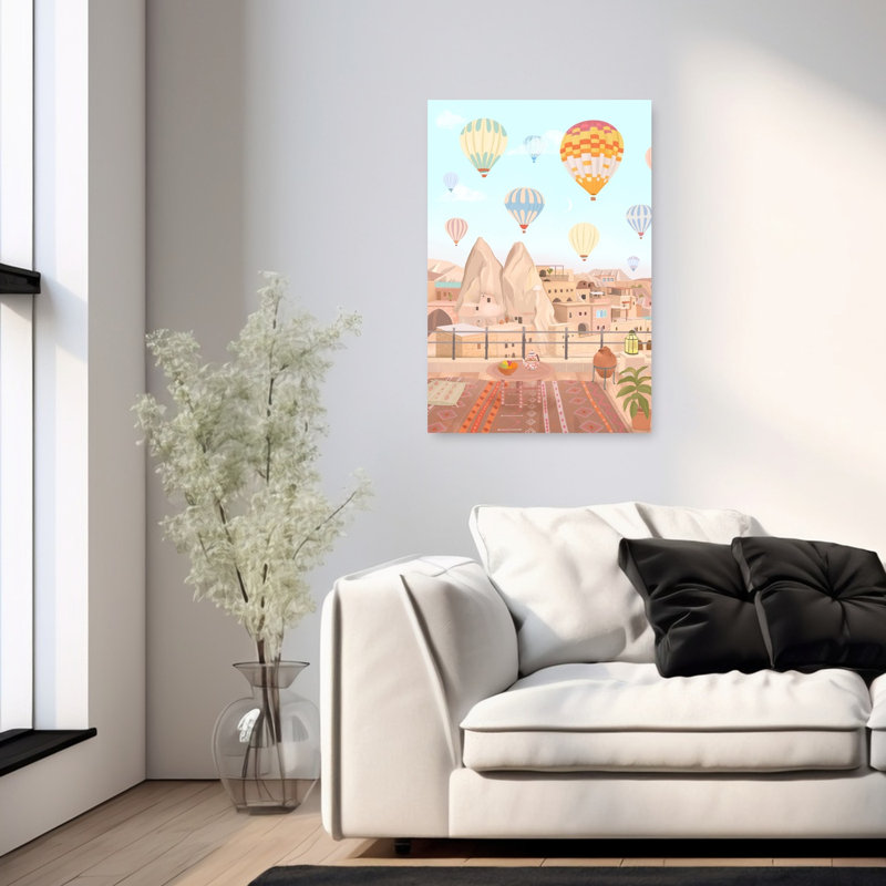 Cappadokia Abstract City Fruit Wall Art Print, 91.44cm H x 60.96cm W