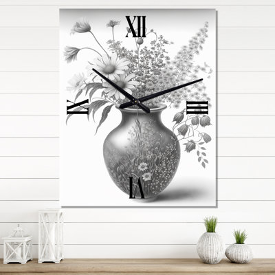 Jecory - Floral Wall Clock