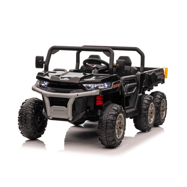 Tiny RC Truck And Trailer Motors Around Tabletop