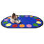 Tapis bleu éducatif touffeté à pois-1449476688