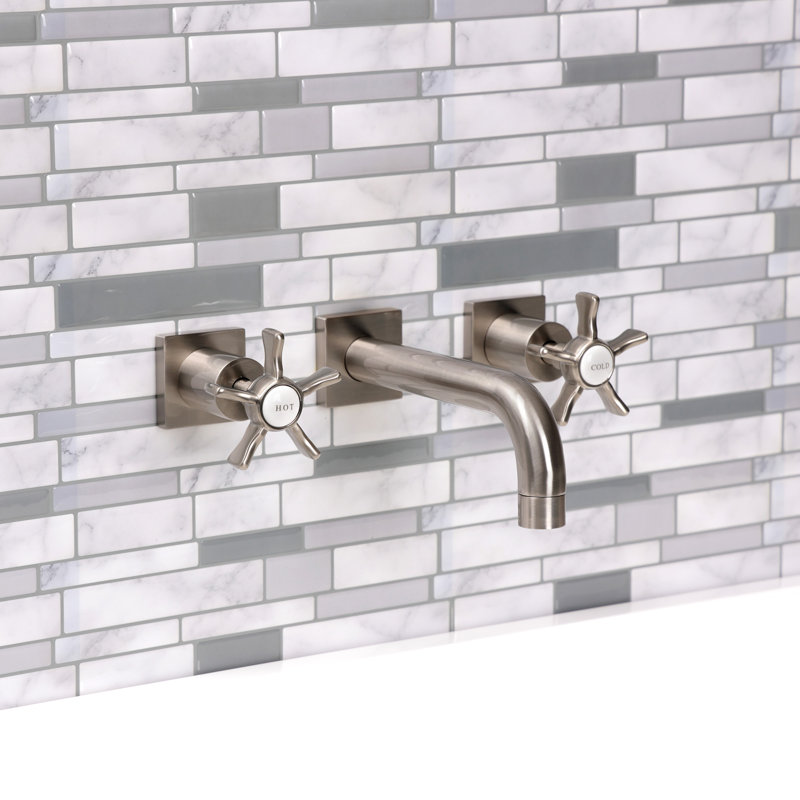 Robinet de salle de bain mural Hamilton, Nickel brossé