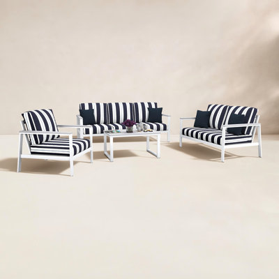 Ensemble de conversation Townsend pour 4 personnes avec coussins Sunbrella