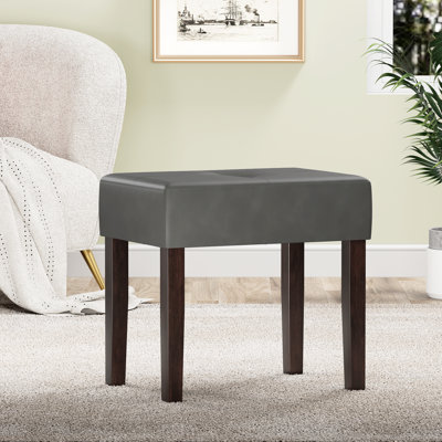 Norena PU Leather Ottoman Stool, Entryway Footstools, Ottoman Chairs for Bedroom,Living Room