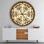 Orienta chocolat Mandala - horloge murale moderne-34140820