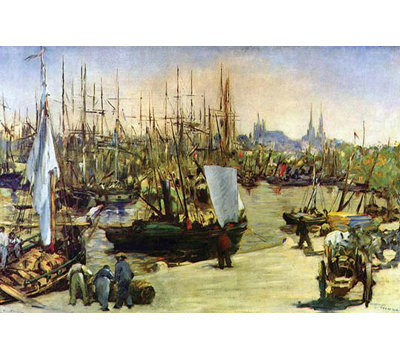 " Port Of Bordeaux " by Edouard Manet