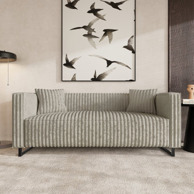 Canapé en velours beige