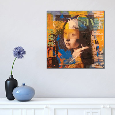 Girl 1 Piece Wrapped Canvas Painting